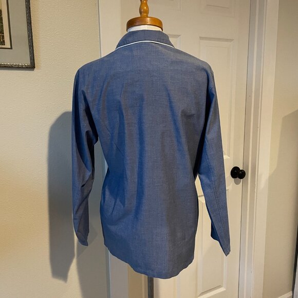 Muji Pajama Set Blue with White Piping Size M - Picture 4 of 15